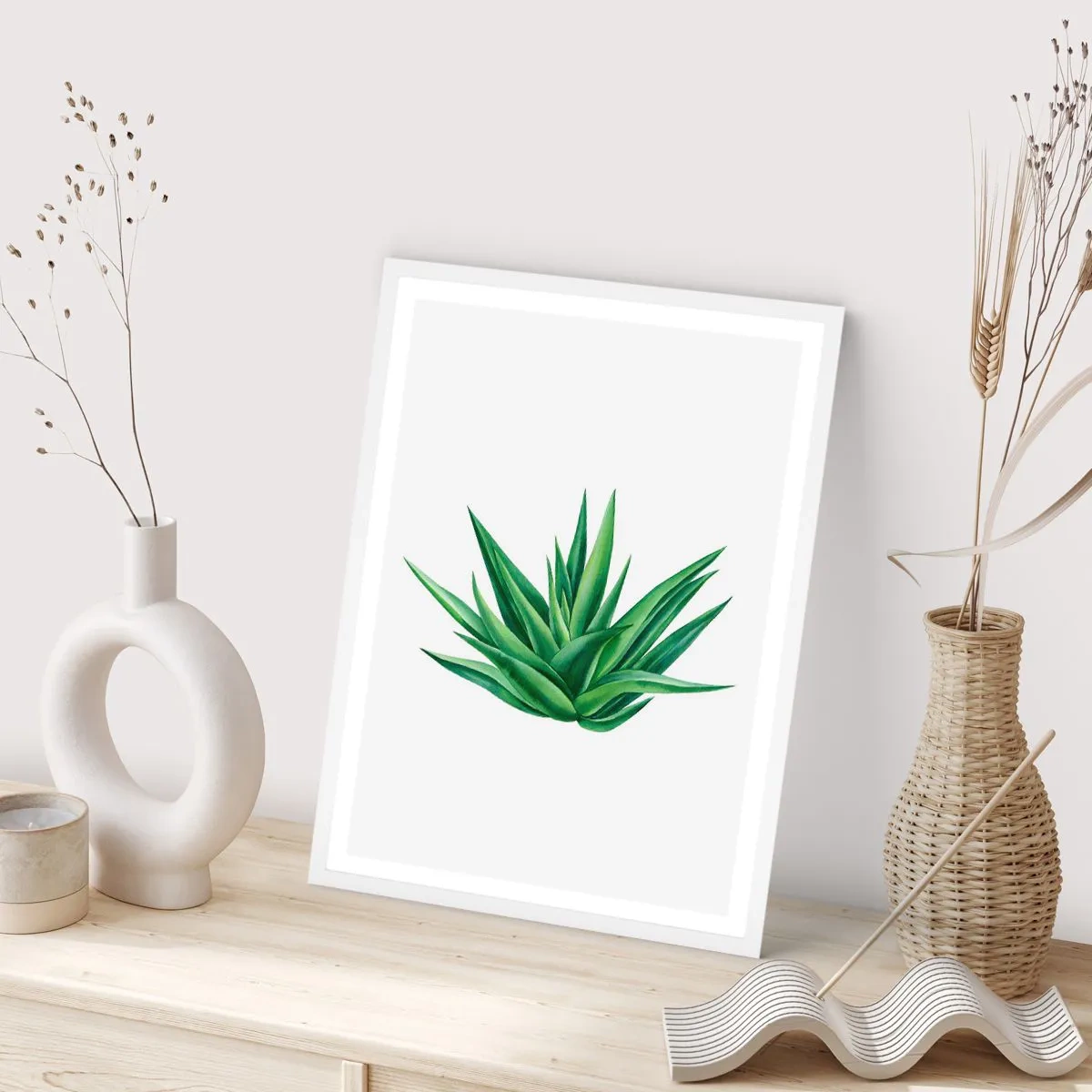 Plakát v bílém rámu - Zelená – síla – život - 30x40 cm