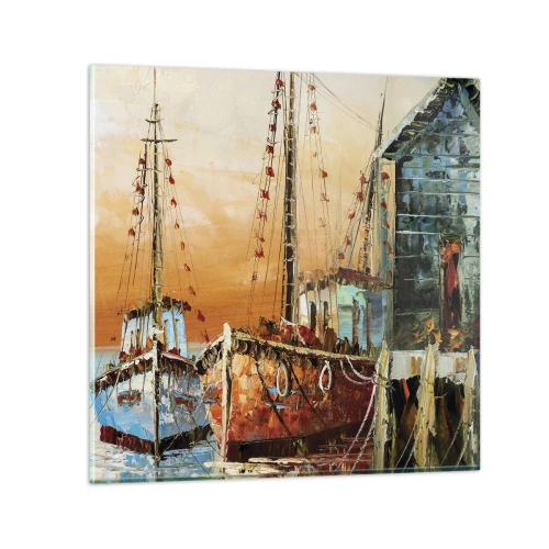 Obraz na skle - Klidný návrat - 30x30 cm