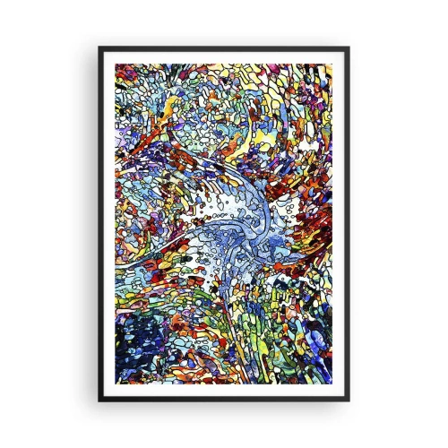 Plakát v černém rámu - Vitráž s kapkami - 70x100 cm