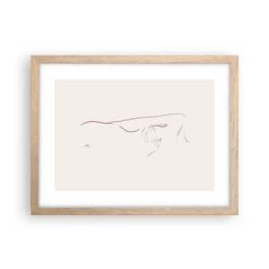 Plakát v rámu světlý dub - Tvar touhy - 40x30 cm