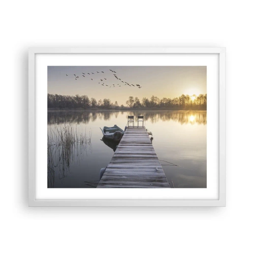 Plakát v bílém rámu - Časem se vrátím - 50x40 cm