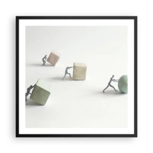 Plakát v černém rámu - Život samotný - 60x60 cm