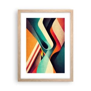 Plakát v rámu světlý dub - Intenzivní kompozice - 30x40 cm