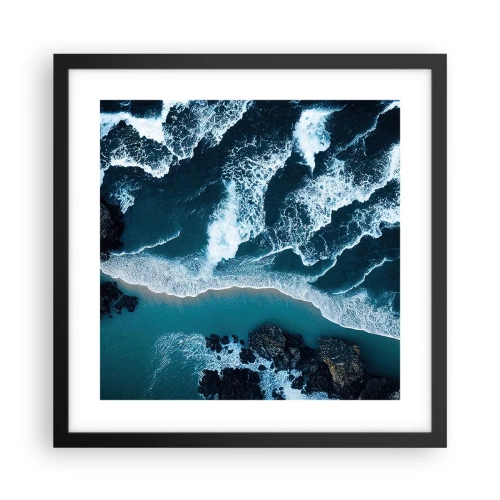Plakát v černém rámu - Zahalené do vln - 40x40 cm
