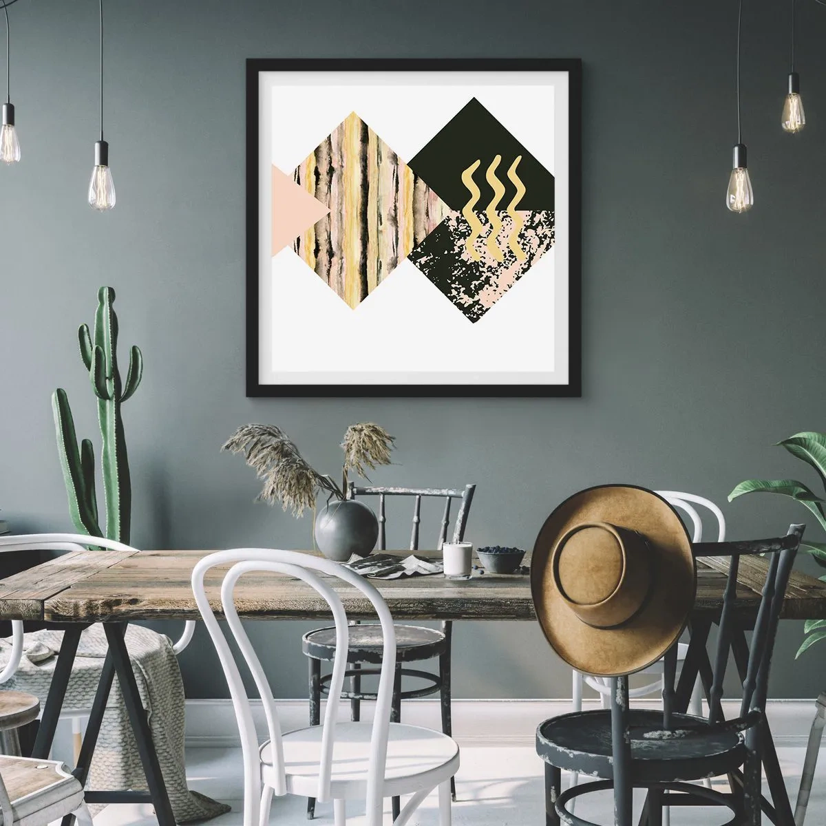 Plakát v černém rámu - Není to tak jednoduché - 50x50 cm