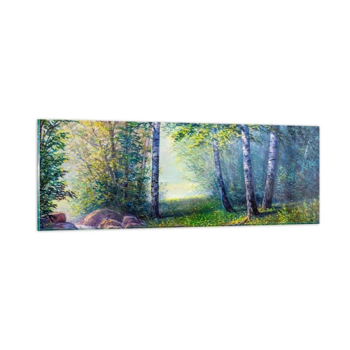 Obraz na skle - Scénář selanky - 90x30 cm