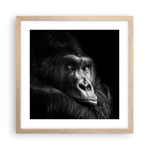 Plakát v rámu světlý dub - Na co tak koukáš? - 40x40 cm