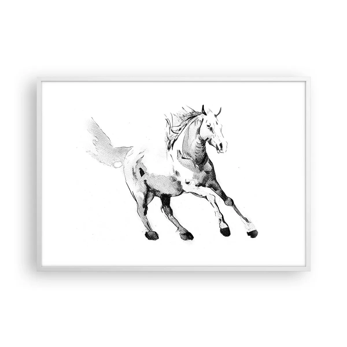 Plakát v bílém rámu - Nezkrocená duše - 100x70 cm