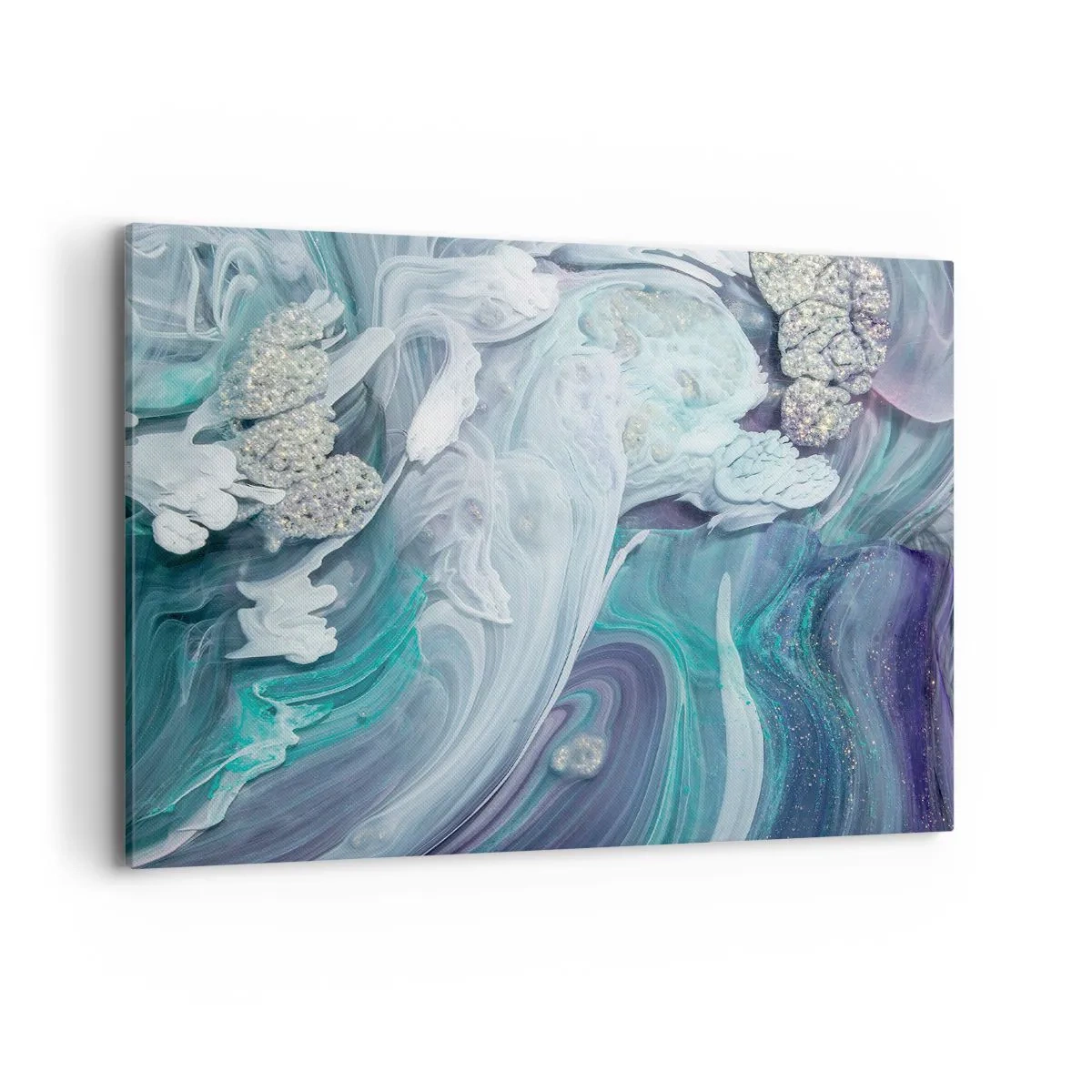 Obraz na plátně - Proudy modré - 100x70 cm