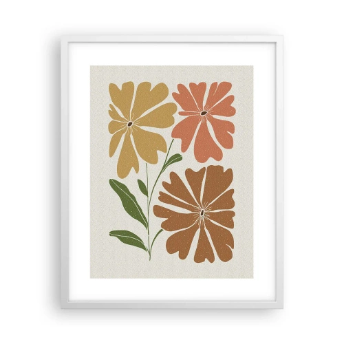 Plakát v bílém rámu - Příroda a geometrie - 40x50 cm