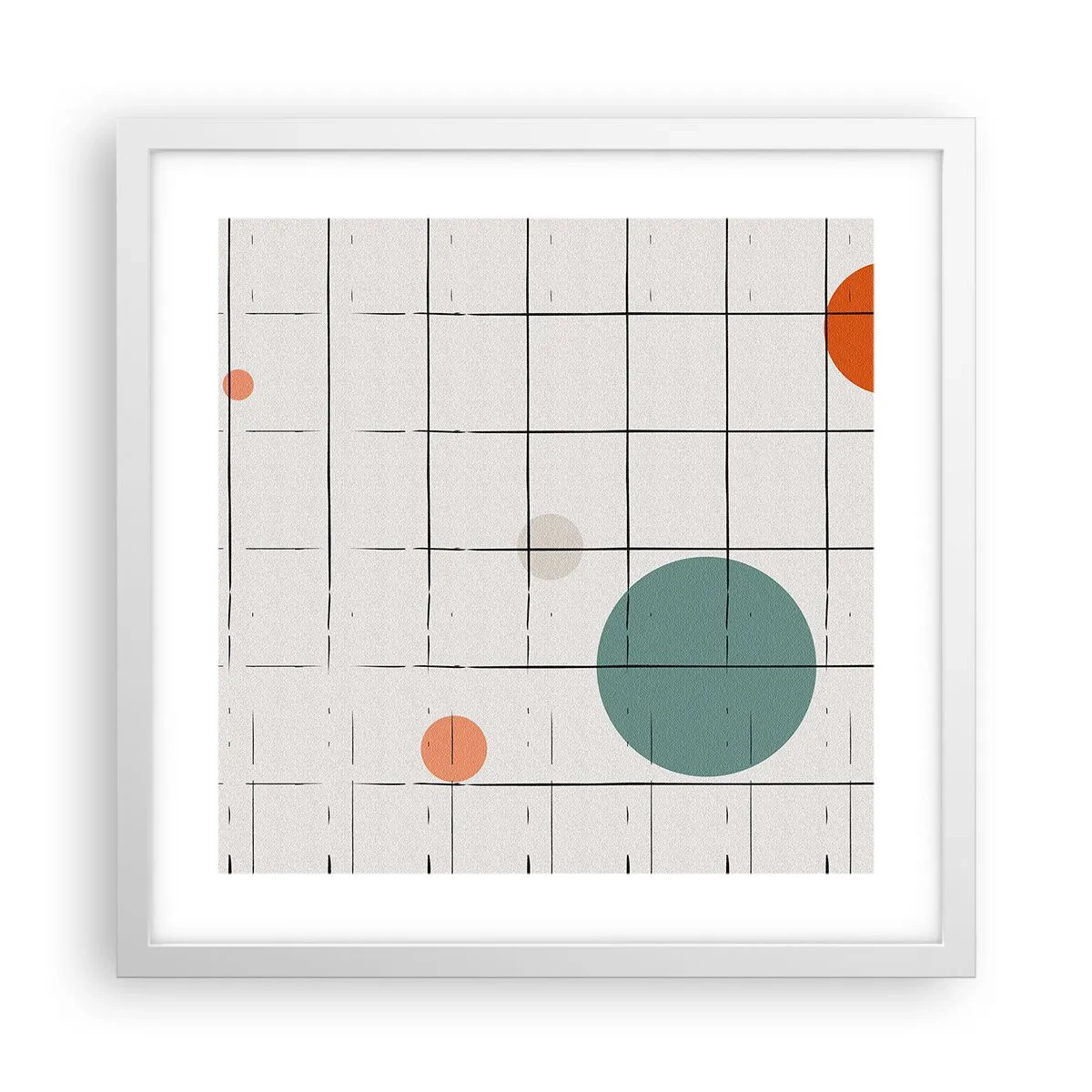 Plakát v bílém rámu - V pasti. My nebo ony? - 40x40 cm