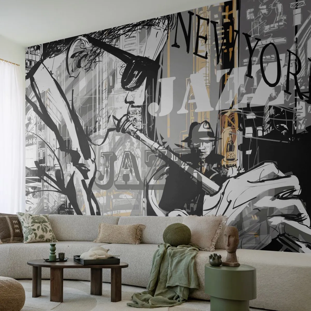 Fototapeta Premium Sand - V rytmu New Yorku - New York, Hudba, Jazz - 100x70 cm