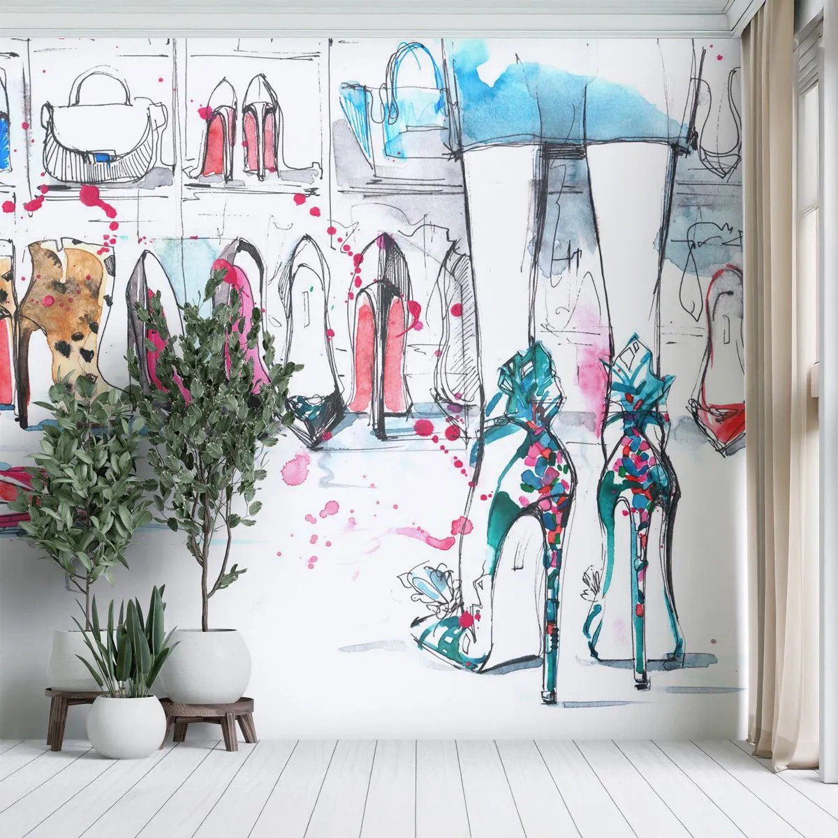 Fototapeta na míru Standard Eco - Sezame, otevři se - Dámská šatní skříň, Móda, Taška