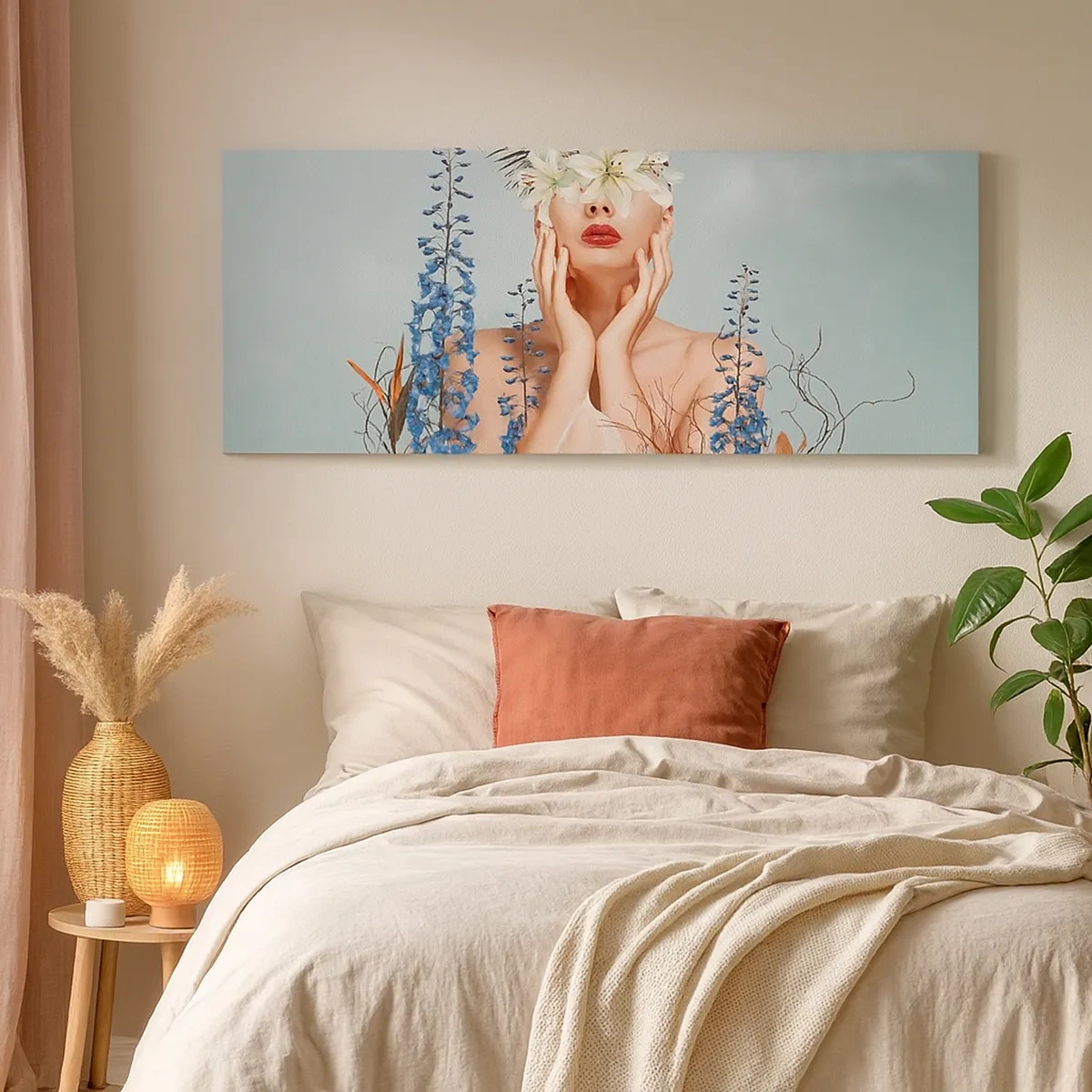 Obraz na plátně - Žena – květina - 30x30 cm