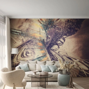 Fototapeta Premium Canvas - Ve velkém spěchu - Abstrakce, Kus, Grafika - 250x175 cm