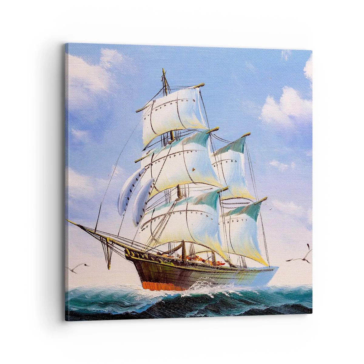 Obraz na plátně - Hrdě s větrem - 70x70 cm