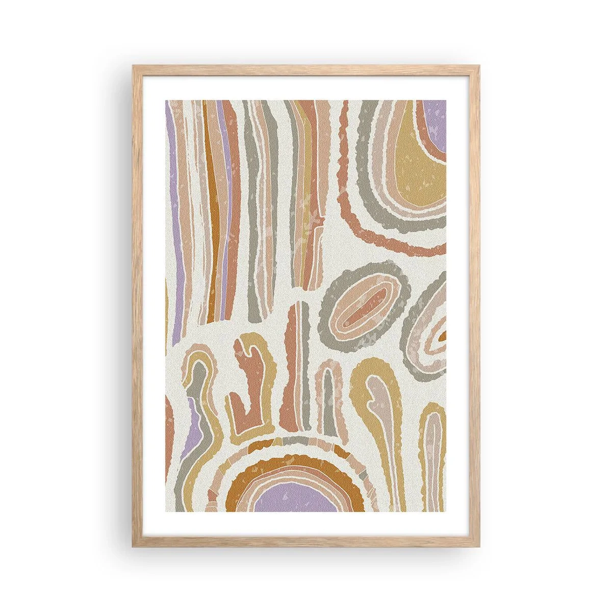 Plakát v rámu světlý dub - Barevné průřezy - 50x70 cm
