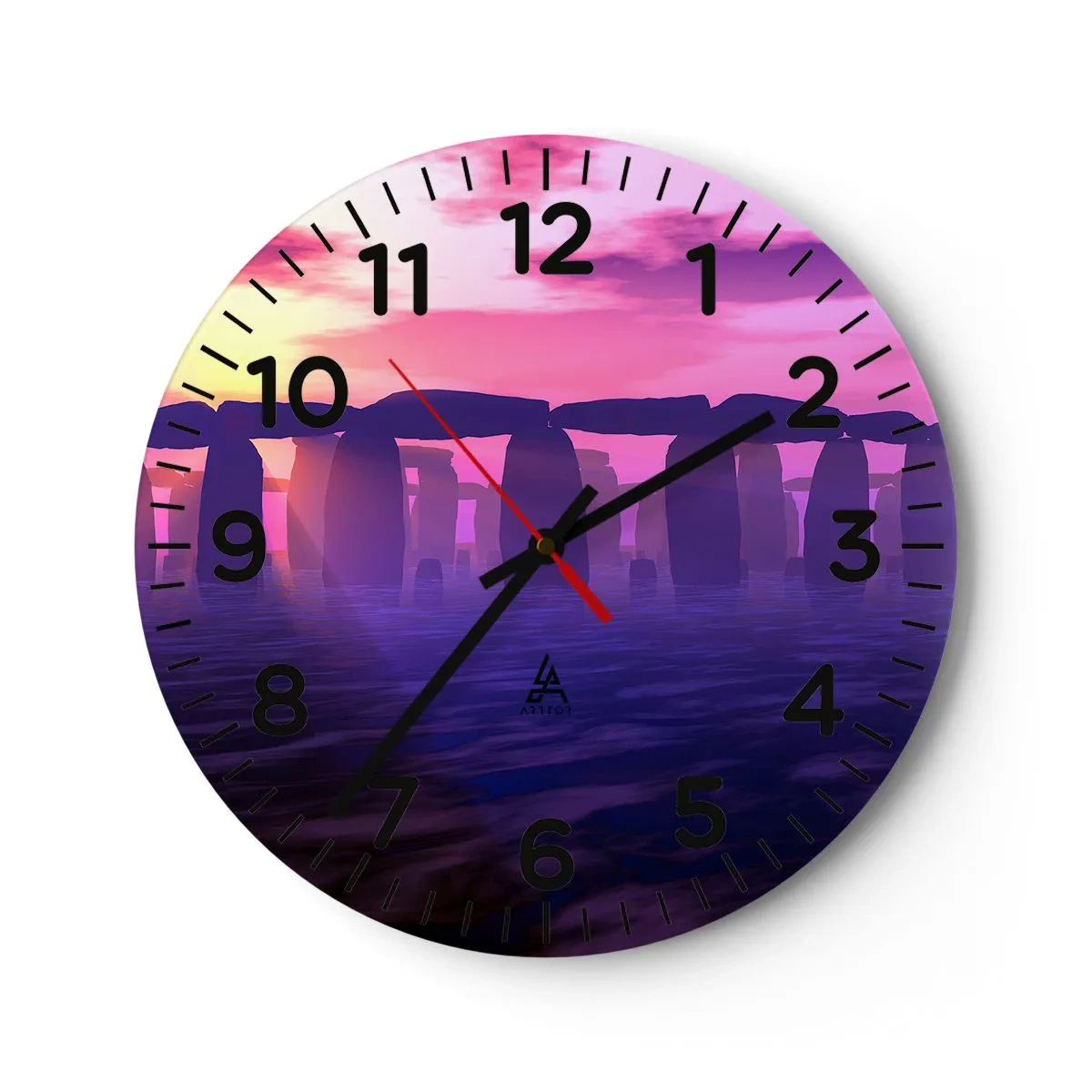 Nástěnné hodiny - Tajemství za svítání v mlze - 30x30 cm