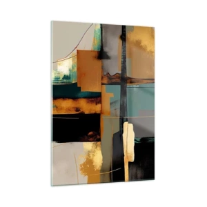 Obraz na skle - Abstrakce – světlo a stín - 50x70 cm