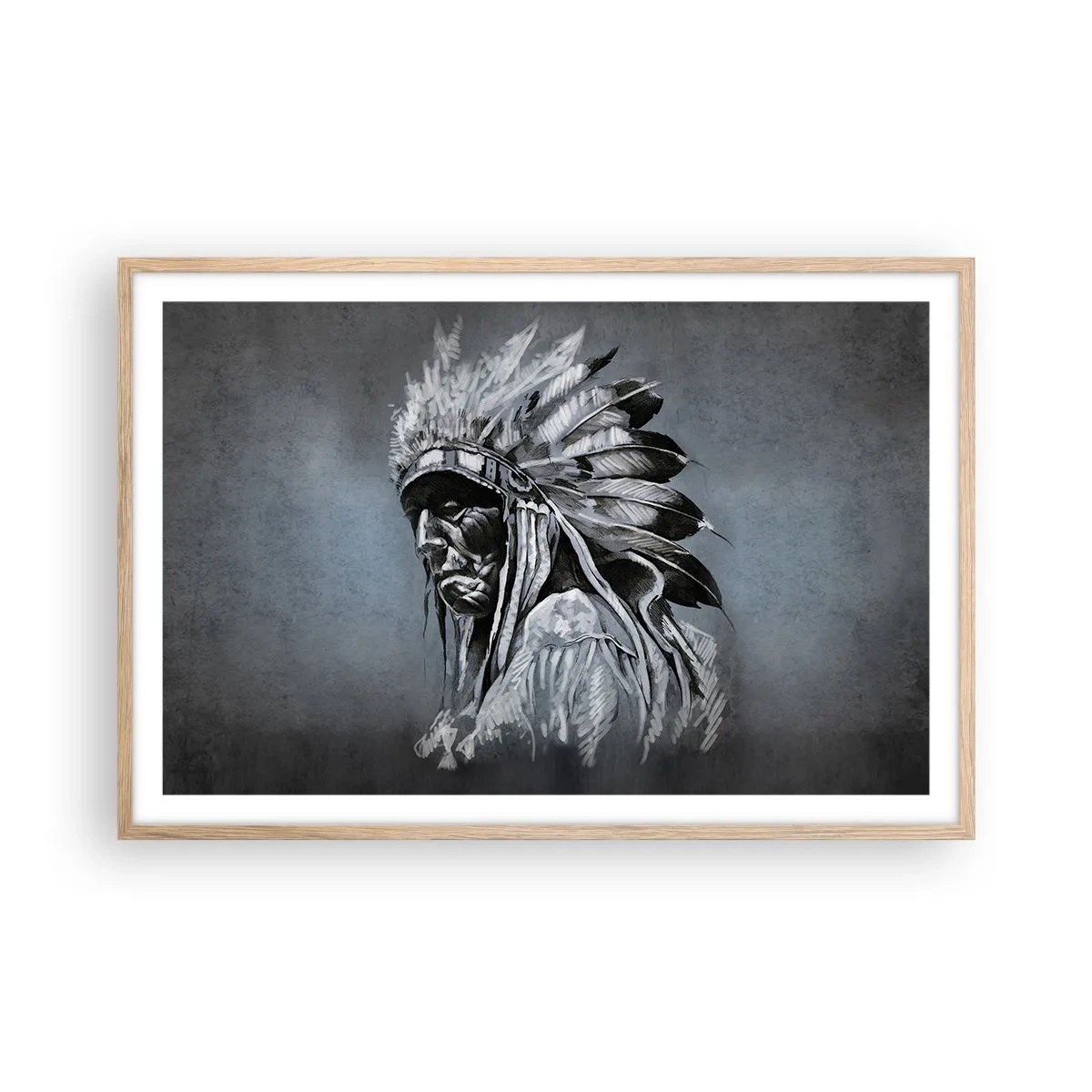 Plakát v rámu světlý dub - Návrat k základům - 91x61 cm