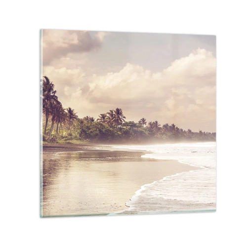 Obraz na skle - Pohlazení vln - 30x30 cm