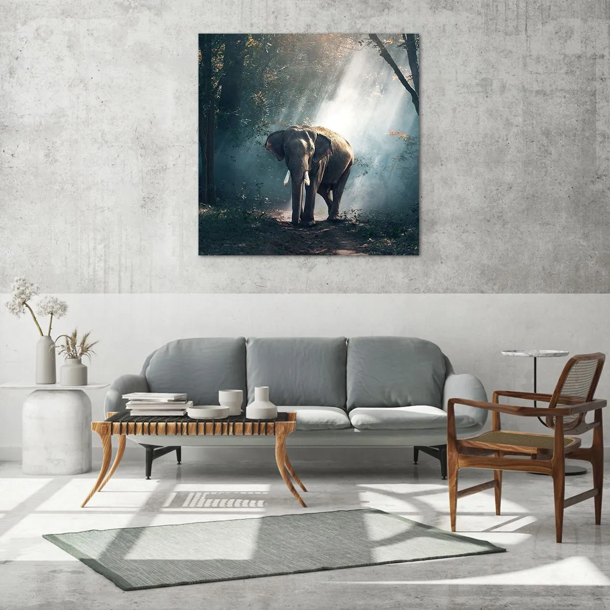 Obraz na skle - Klidná procházka - 40x40 cm