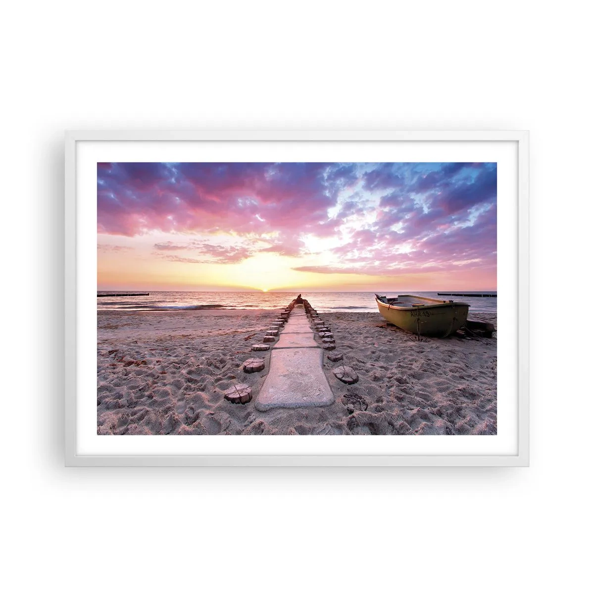 Plakát v bílém rámu - Okamžik hlubokého prožitku - 70x50 cm