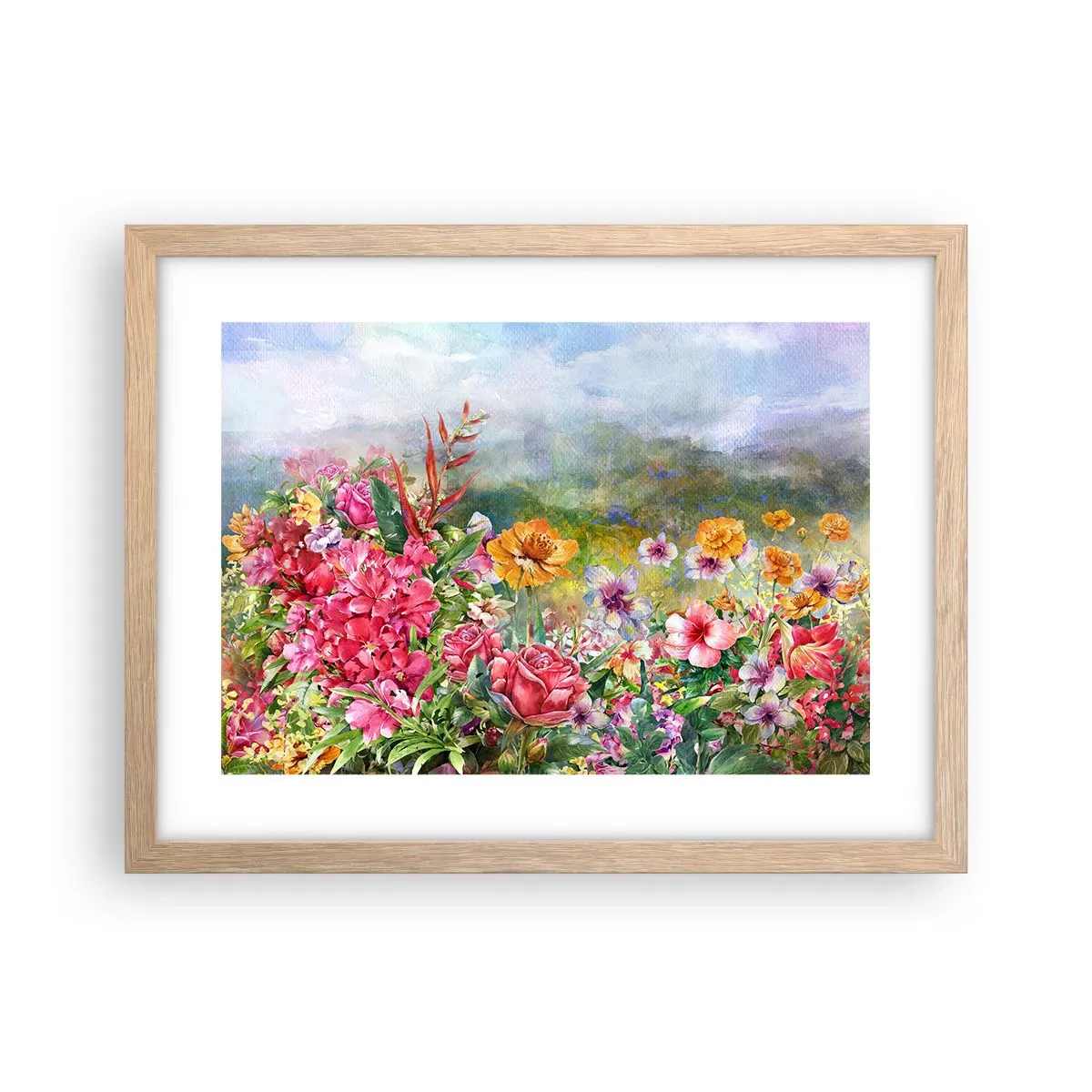 Plakát v rámu světlý dub - Zahrada, která se zbláznila - 40x30 cm