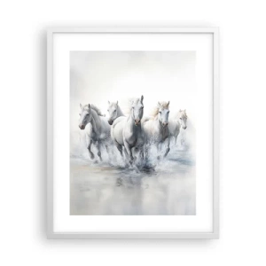 Plakát v bílém rámu - Bílá magie - 40x50 cm