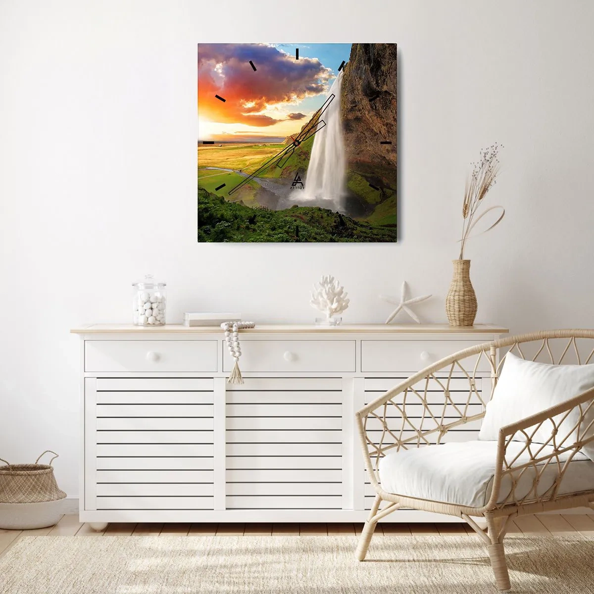 Nástěnné hodiny - Vrchol islandského léta - 40x40 cm