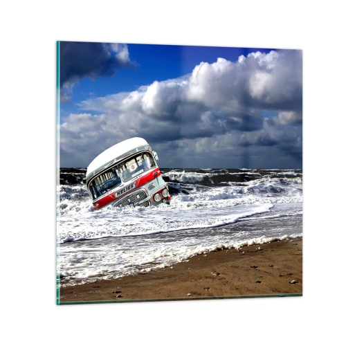 Obraz na skle - A čemu se divíš? - 30x30 cm