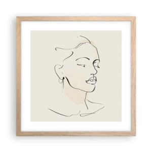 Plakát v rámu světlý dub - Výrazným tahem - 40x40 cm