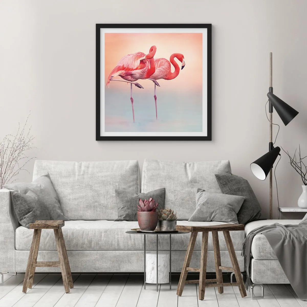 Plakát v černém rámu - V barvě zapadajícího slunce - 40x40 cm