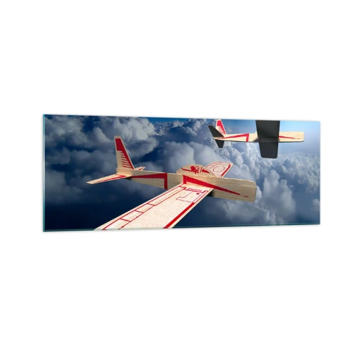 Obraz na skle - Ještě výš, ještě dál - 140x50 cm