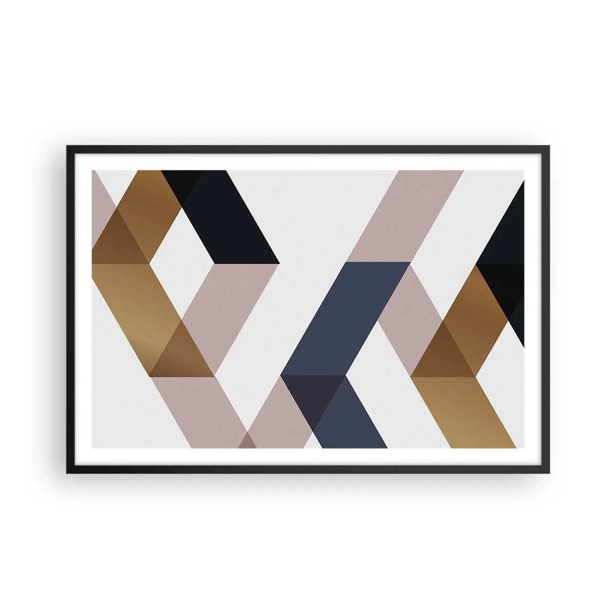 Plakát v černém rámu - Roviny a úhly - 91x61 cm