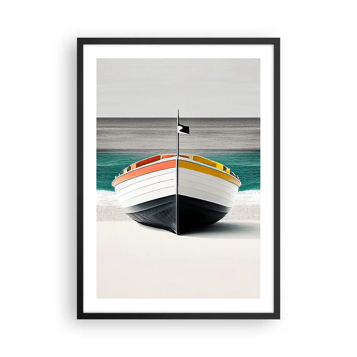 Plakát v černém rámu - Na správném místě - 50x70 cm