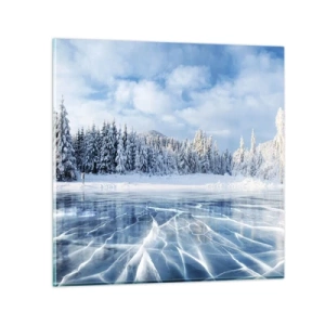 Obraz na skle - Oslnivý a krystalický pohled - 30x30 cm