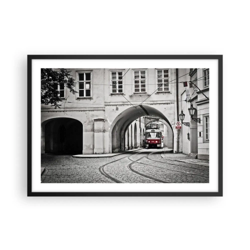 Plakát v černém rámu - Městským labyrintem - 70x50 cm