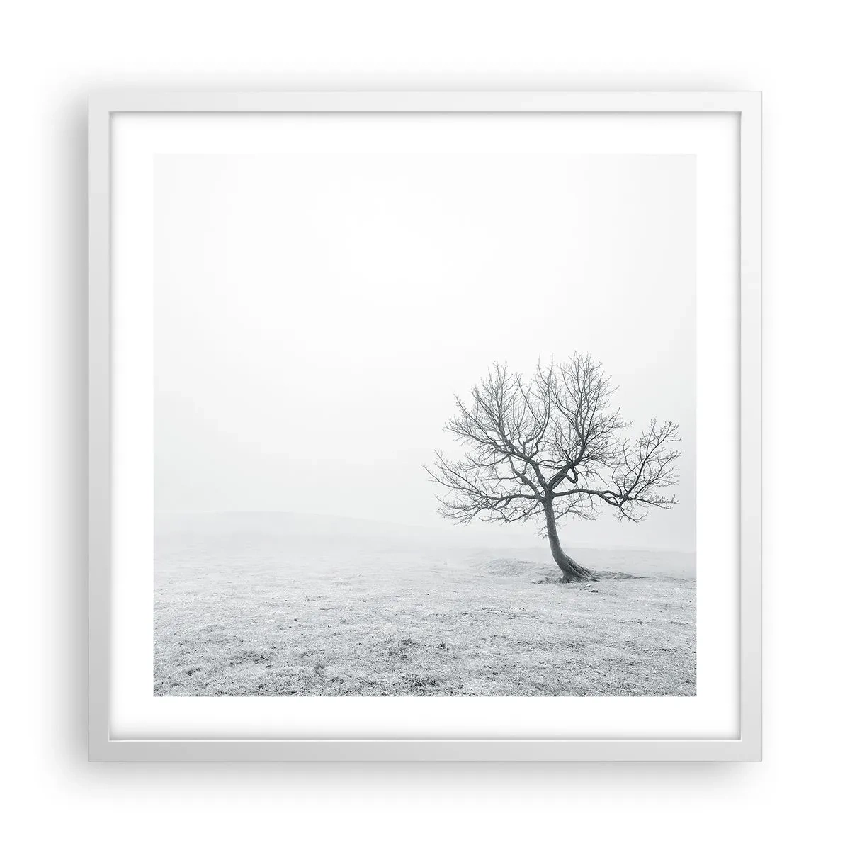 Plakát v bílém rámu - Proti nicotě - 50x50 cm