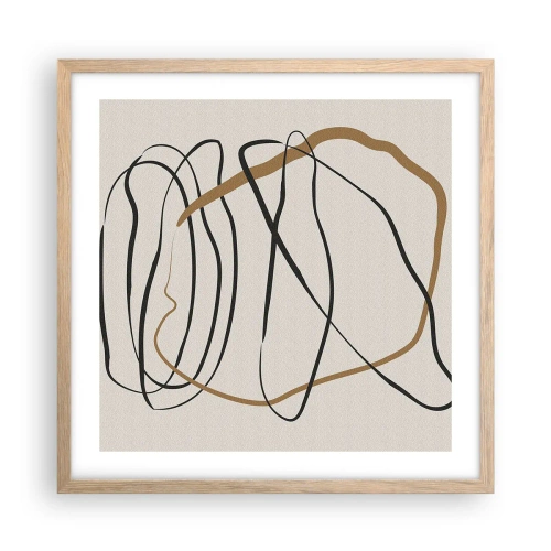 Plakát v rámu světlý dub - Kompozice – tanec ve smyčce - 50x50 cm