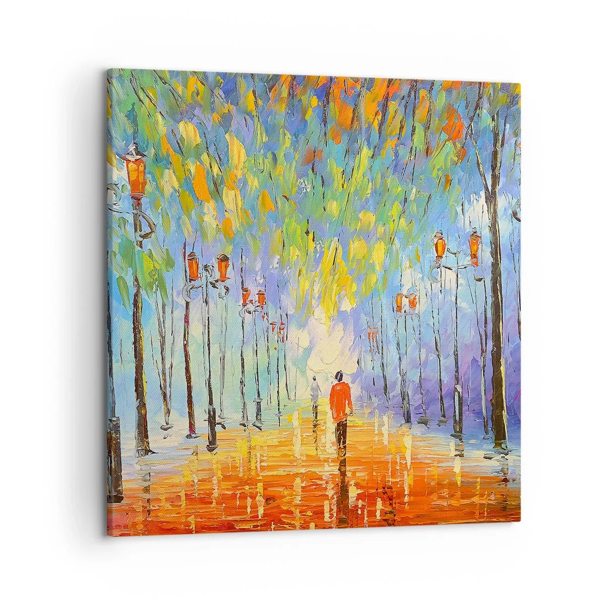 Obraz na plátně - Noční píseň deště - 50x50 cm