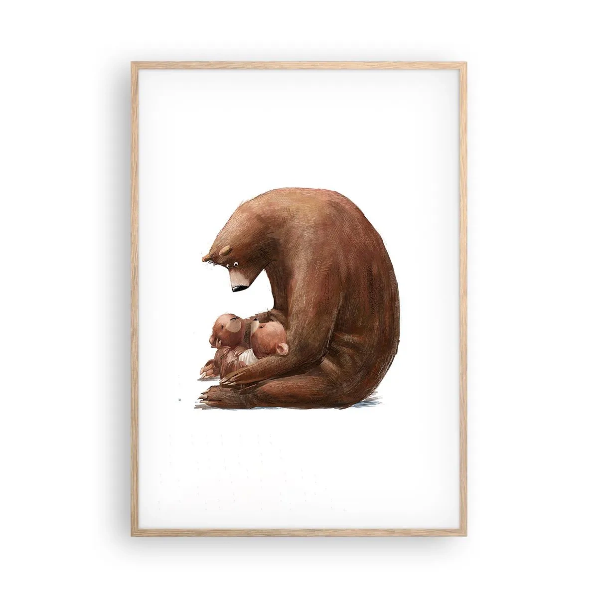 Plakát v rámu světlý dub - Sladké sny, děti - 70x100 cm