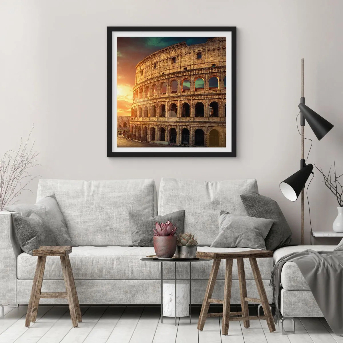 Plakát v černém rámu - Kolosální dojem - 30x30 cm