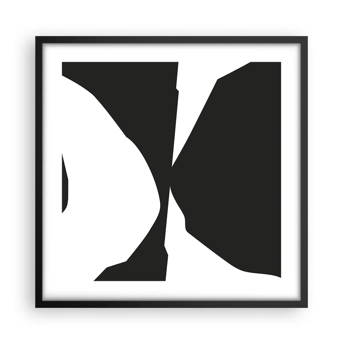 Plakát v černém rámu - Positive-negative - 50x50 cm