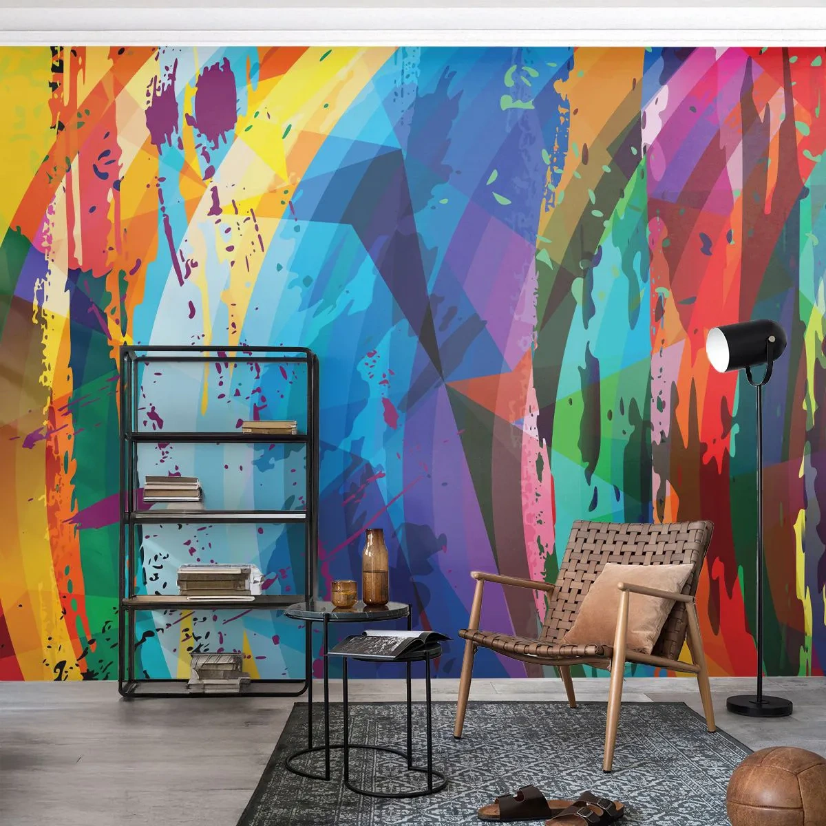 Fototapeta Samolepicí Deluxe Sticker - Barevná závrať - Abstrakce, Kus, Moderní umění - 250x175 cm