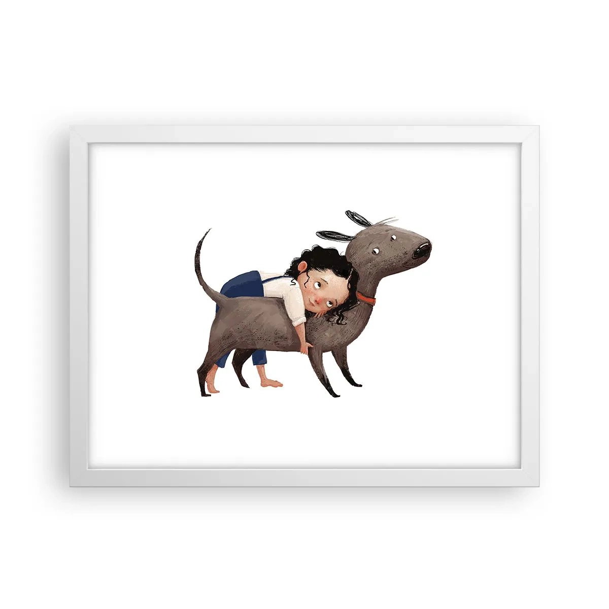 Plakát v bílém rámu - Nejlepší přátelé - 40x30 cm