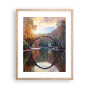 Plakát v rámu světlý dub - Za zrcadlem - 40x50 cm