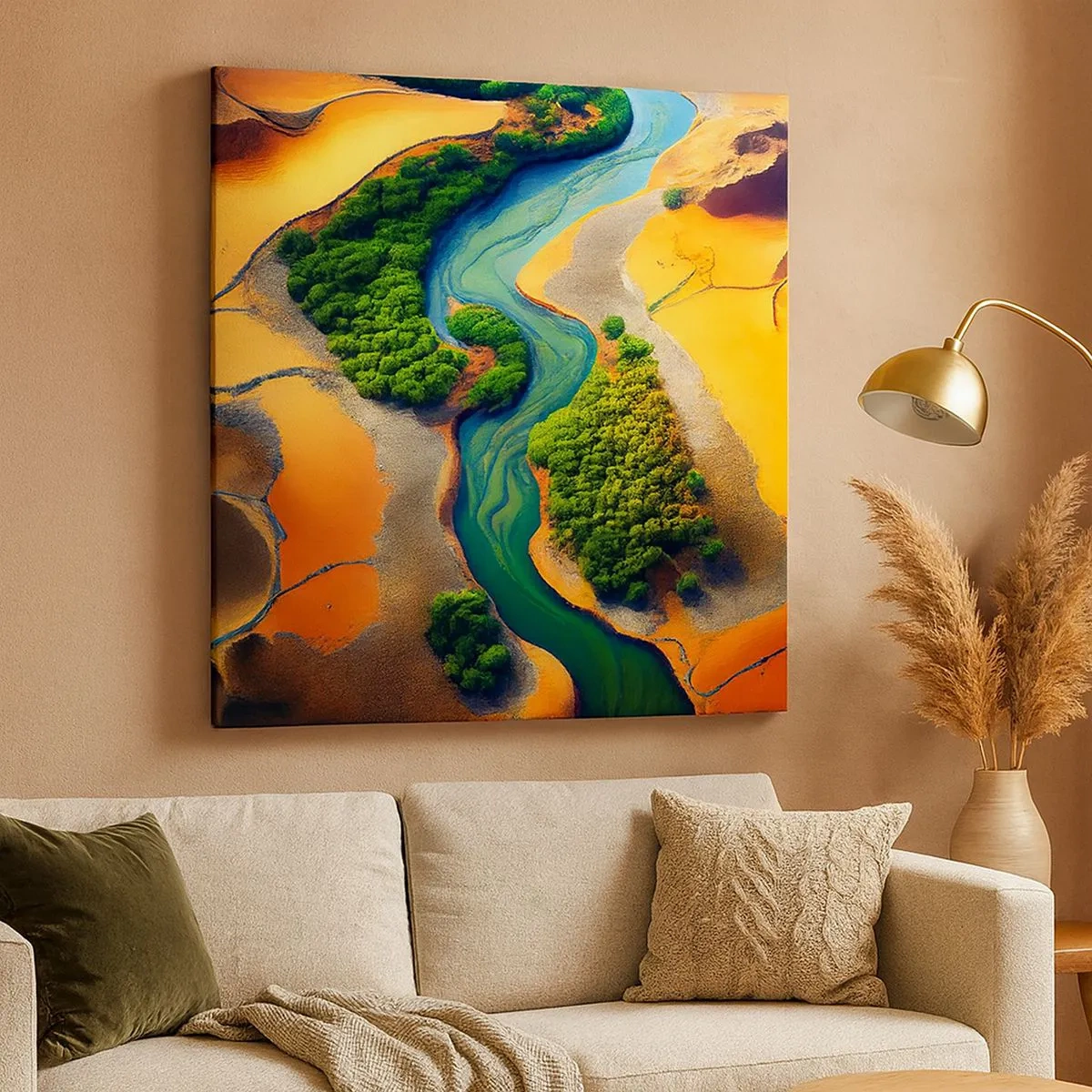Obraz na plátně - Životodárná řeka - 30x30 cm