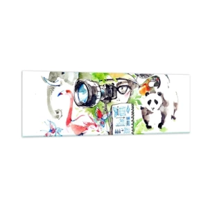 Obraz na skle - Objektivem cestovatele - 90x30 cm