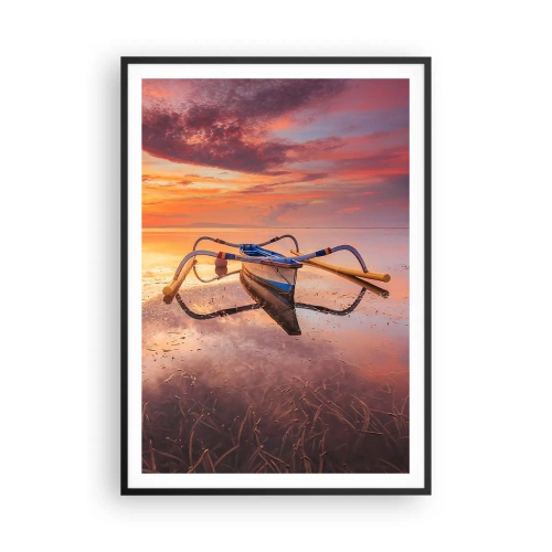 Plakát v černém rámu - Klid tropického večera - 70x100 cm